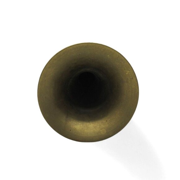 BRASS VASE Etched with Detailed Floral Motif India Vintage 6" - Picture 4 of 10